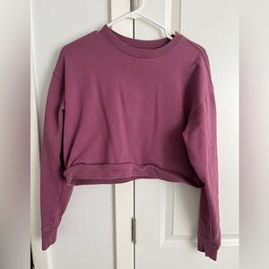 Plum Cropped Sweatshirt